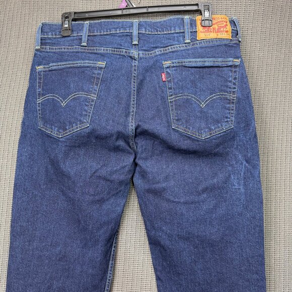 Levis Strauss 514 Mens W38 L34 Blue Straight Fit Jeans Dark Wash Denim - Picture 12 of 12